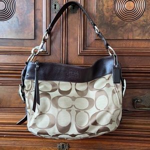 Authentic COACH bag, brown signature